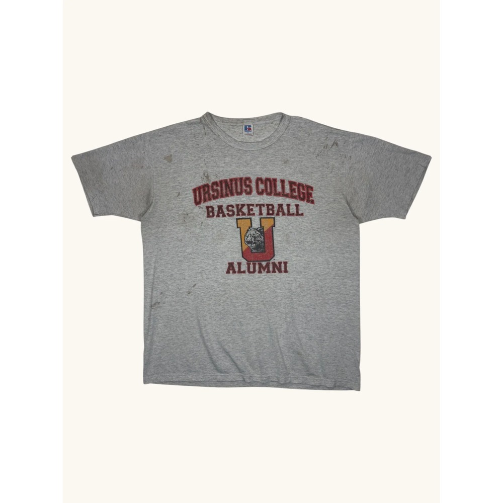 Vintage Russell Athletic Ursinus College Basketball Alumni T-Shirt Gray XL Dist